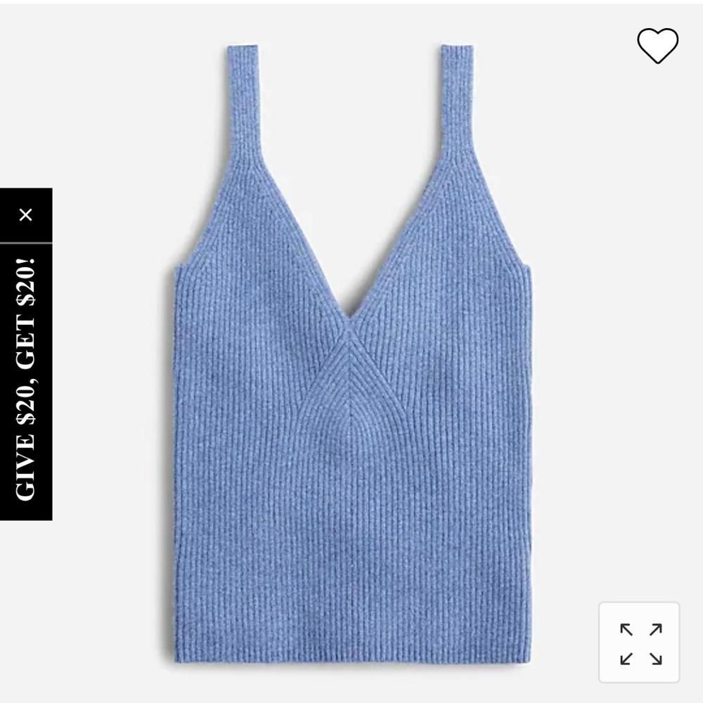 (RESERVED) 2 tops - J Crew, Cashmere sweater-tank, like new, women’s size Small